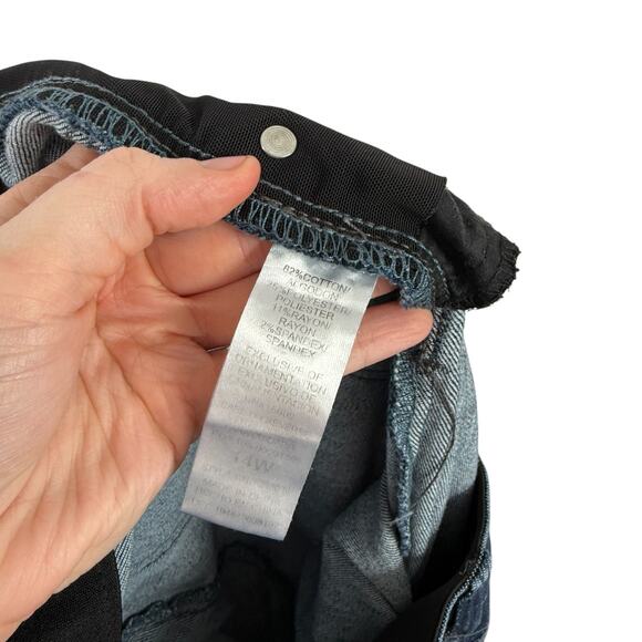 Democracy "Ab" Solution Dark Wash Straight Jeans Hi Rise Stretch Womens 14W - Picture 7 of 7